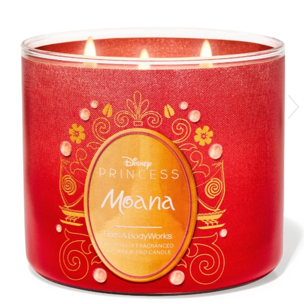 Bath & Body Works Disney Princess Moana Limited Edition 3-wick Candle New